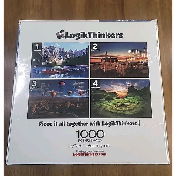 LogikThinkers Puzzle 1000 pc. Moraine Lake, Canada NIB - Picture 4 of 5